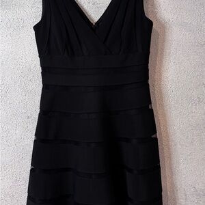 White House Black Market Elegant Black Midi Dress